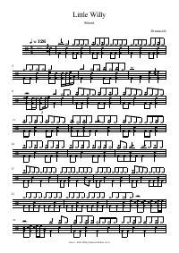Drum score: Sweet - Little Willy