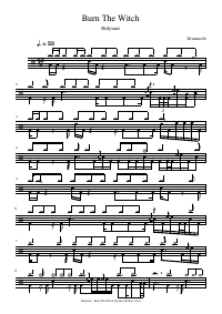 Drum score: Holywatr - Burn The Witch