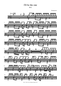 Drum score: H∧L - I'll be the one