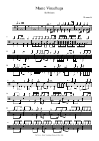 Drum score: Sid Sriram - Maate Vinadhuga
