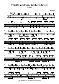 Drum score: Combat - What Do You Mean, You Love Busters!