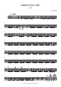 Drum score: Zerb - Addicted (feat. Ink)