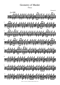 Drum score: Pelican - Geometry of Murder