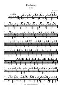 Drum score: P!NK - Funhouse