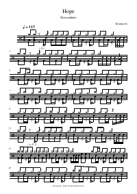 Drum score: Descendents - Hope