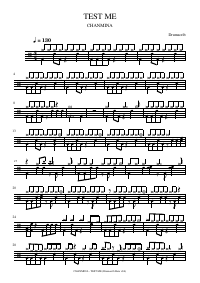 Drum score: CHANMINA - TEST ME