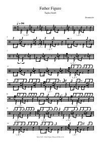 Drum score: Taylor Swift - Father Figure