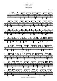 Drum score: Luke Combs - Fast Car