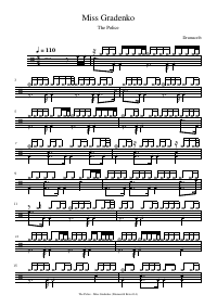 Drum score: The Police - Miss Gradenko