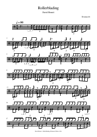 Drum score: David Benoit - Rollerblading