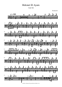 Drum score: Amir Eid - Hekmet El Ayam