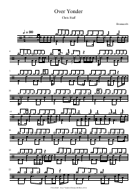 Drum score: Chris Staff - Over Yonder