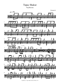 Drum score: Neg'Marrons - Tupac Shakur