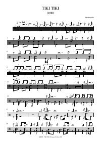 Drum score: QMIIR - TIKI TIKI