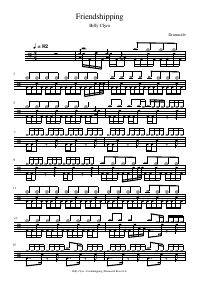 Drum score: Biffy Clyro - Friendshipping