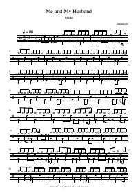 Drum score: Mitski - Me and My Husband
