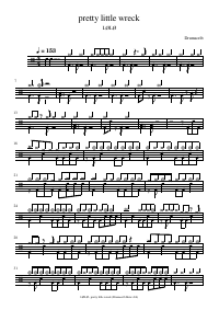 Drum score: LØLØ - pretty little wreck