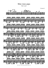 Drum score: Max Lauret - Mon vieux papa