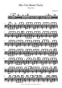 Drum score: Oliver Tree - Miss You (Bonus Track)