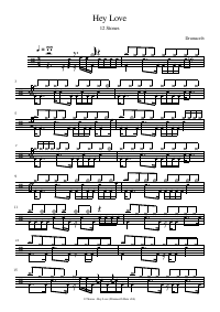 Drum score: 12 Stones - Hey Love