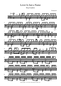 Drum score: King Josephine - Lover Is Just a Name