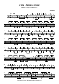 Drum score: Grupo de Expertos Solynieve - Dime (Remasterizado)