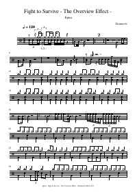 Drum score: Epica - Fight to Survive - The Overview Effect -
