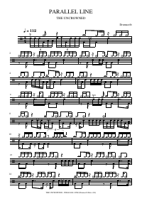 Drum score: THE UNCROWNED - PARALLEL LINE