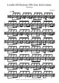 Drum score: DJ Dextrous - Lovable (DJ Dextrous VIP) (feat. Erin Lordan)