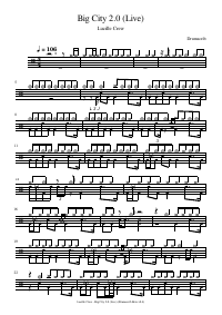 Drum score: Lucille Crew - Big City 2.0 (Live)