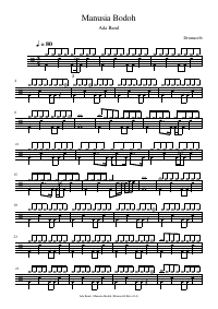 Drum score: Ada Band - Manusia Bodoh