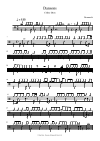 Drum score: Céline Dion - Dansons