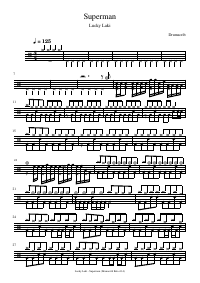 Drum score: Lucky Laki - Superman