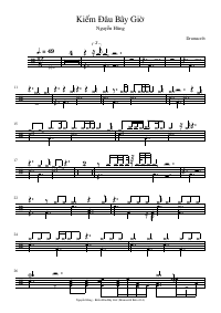 Drum score: Nguyễn Hùng - Kiếm Đâu Bây Giờ