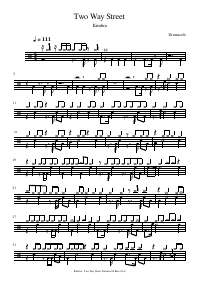 Drum score: Kimbra - Two Way Street