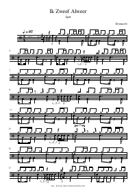 Drum score: Igor - Ik Zweef Alweer