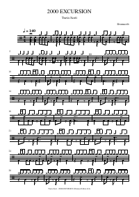 Drum score: Travis Scott - 2000 EXCURSION