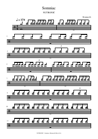 Drum score: NUTRONIC - Somniac