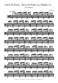 Drum score: The Charlatans - You're So Pretty - We're So Pretty (Lo Fidelity Allstars Remix)