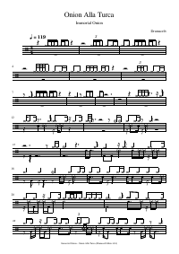 Drum score: Immortal Onion - Onion Alla Turca