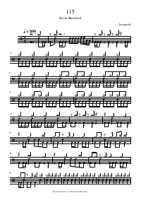 Drum score: Kevin Sherwood - 115