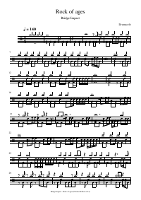 Drum score: Bridge Impact - Rock of ages