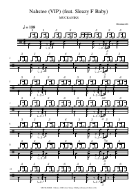 Drum score: MUCKANIKS - Nahstee (VIP) (feat. Sleazy F Baby)