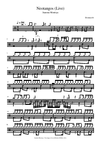 Drum score: Juanma Montoya - Neotangos (Live)