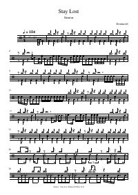 Partitura de batería: Sianvar - Stay Lost