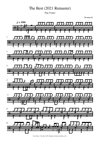 Partitura de batería: Tina Turner - The Best (2021 Remaster)