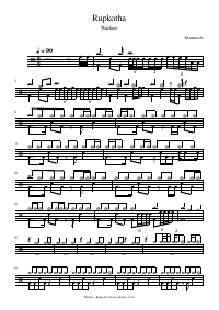 Drum score: Warfaze - Rupkotha