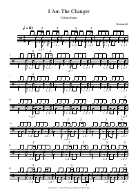 Drum score: Cotton Jones - I Am The Changer