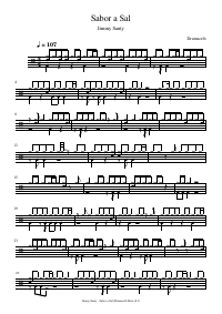 Drum score: Jimmy Santy - Sabor a Sal