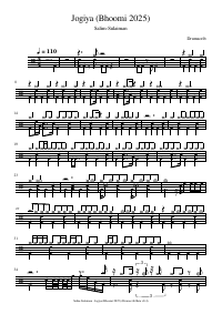 Drum score: Salim-Sulaiman - Jogiya (Bhoomi 2025)